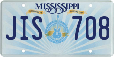 MS license plate JIS708
