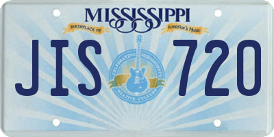 MS license plate JIS720