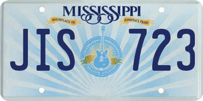 MS license plate JIS723
