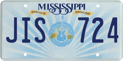 MS license plate JIS724