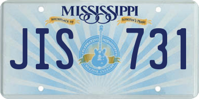 MS license plate JIS731