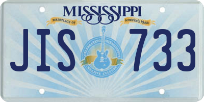 MS license plate JIS733