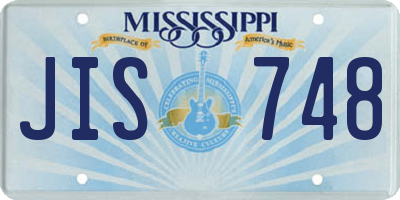 MS license plate JIS748