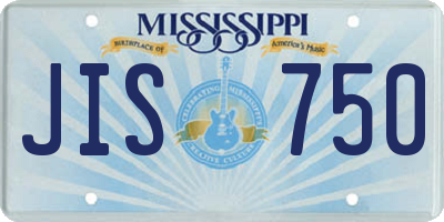 MS license plate JIS750