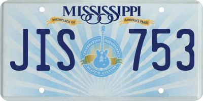 MS license plate JIS753