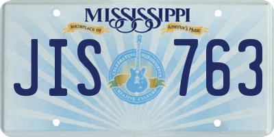 MS license plate JIS763
