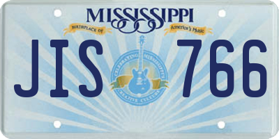 MS license plate JIS766