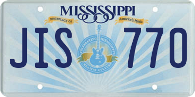 MS license plate JIS770