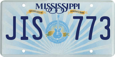 MS license plate JIS773