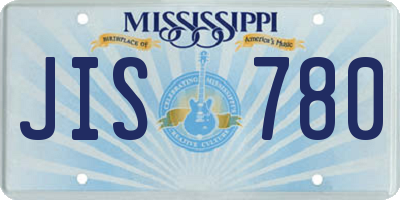 MS license plate JIS780