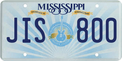 MS license plate JIS800