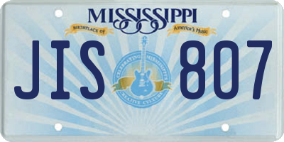 MS license plate JIS807