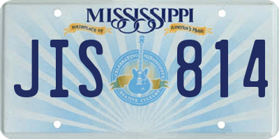 MS license plate JIS814