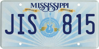 MS license plate JIS815