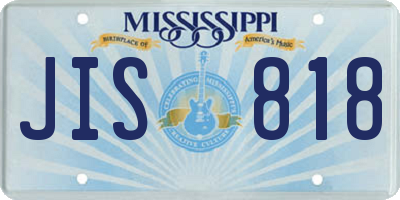 MS license plate JIS818