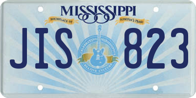 MS license plate JIS823