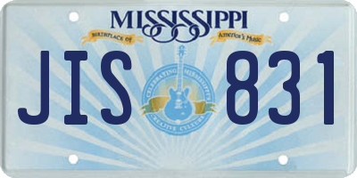 MS license plate JIS831