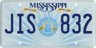 MS license plate JIS832