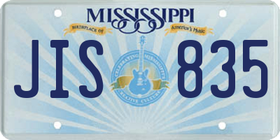 MS license plate JIS835