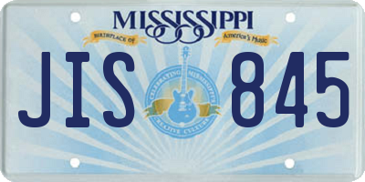 MS license plate JIS845