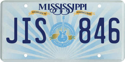 MS license plate JIS846