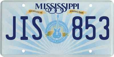 MS license plate JIS853