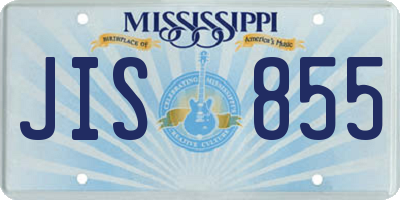 MS license plate JIS855