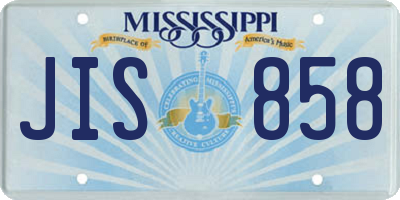 MS license plate JIS858