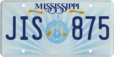 MS license plate JIS875