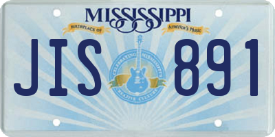 MS license plate JIS891