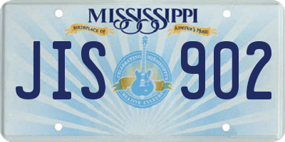 MS license plate JIS902