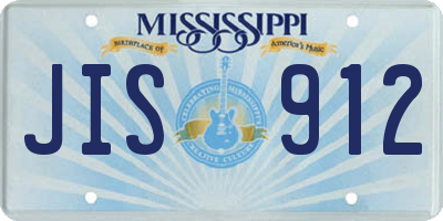 MS license plate JIS912
