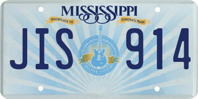 MS license plate JIS914