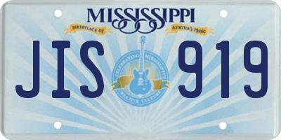 MS license plate JIS919