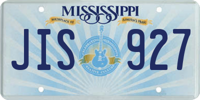 MS license plate JIS927