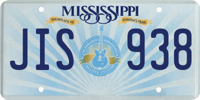 MS license plate JIS938