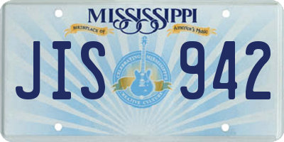 MS license plate JIS942
