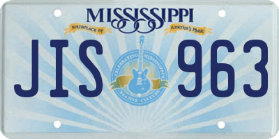 MS license plate JIS963