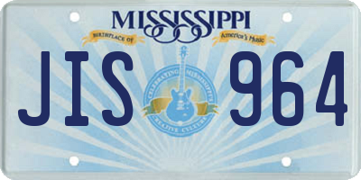 MS license plate JIS964