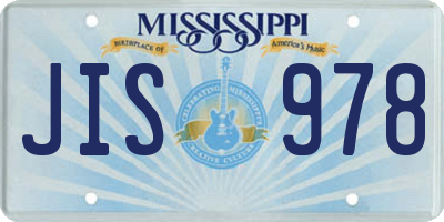 MS license plate JIS978
