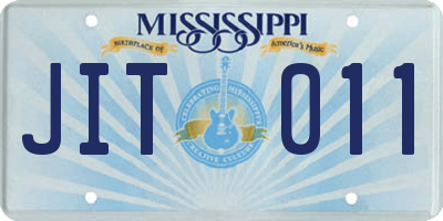 MS license plate JIT011