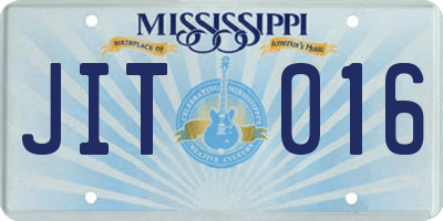 MS license plate JIT016