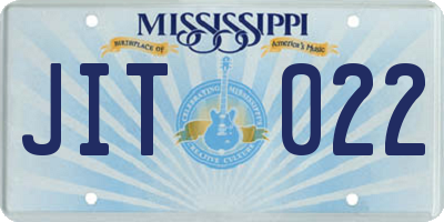 MS license plate JIT022