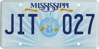 MS license plate JIT027