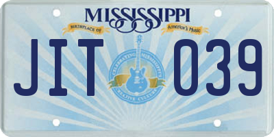 MS license plate JIT039