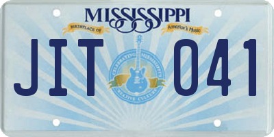 MS license plate JIT041
