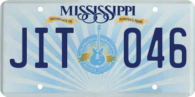 MS license plate JIT046