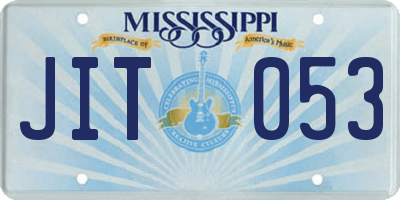 MS license plate JIT053