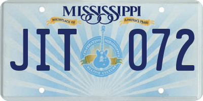 MS license plate JIT072