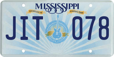 MS license plate JIT078